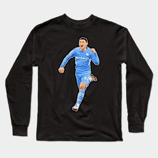 Phil Foden #46 Celebrates Long Sleeve T-Shirt